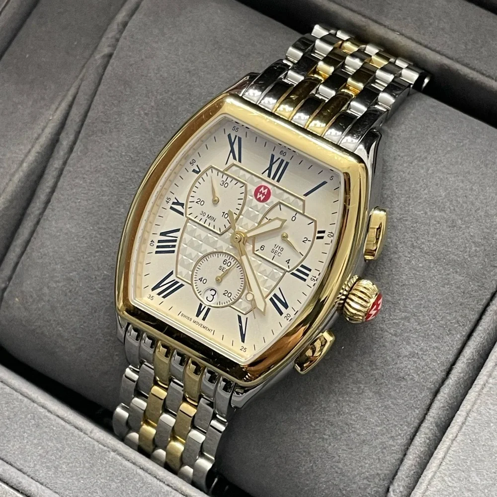Michele Releve Two Tone Gold & Silver Watch - Picture 3 of 16